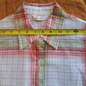 Vintage 1970's Plaid Button Down Shirt James Kenrob by Dalton